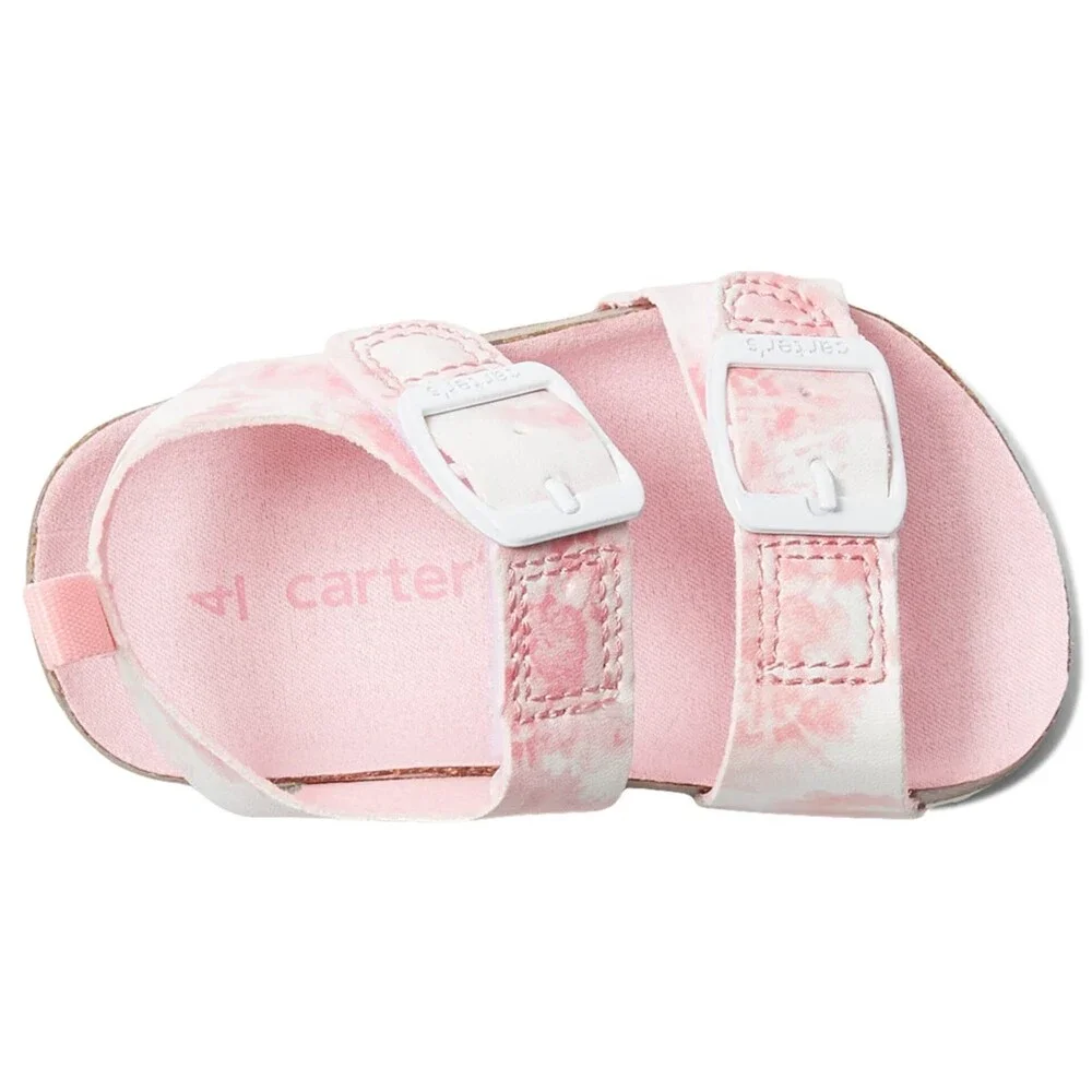 Carter's Duncan Sandals Girls 11 Pink Tie Dye Round Toe Adjustable Strap ZAP2610